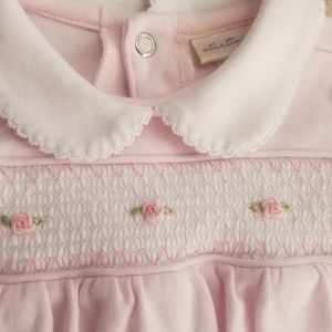 Rosebud Smocked Footie